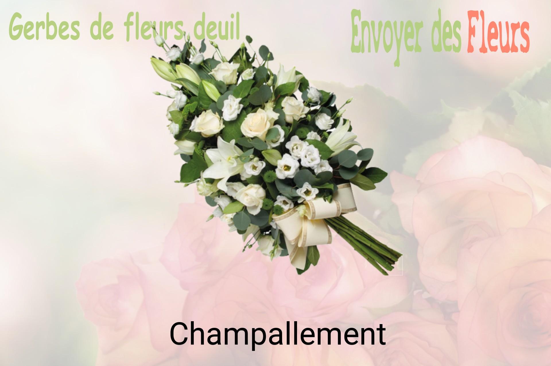 Gerbe de fleurs de deuil livrée à Champallement